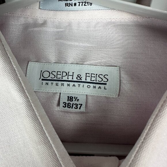Joseph & Feiss Dress Shirt Men's18.5  36/37 Light Pink, Long Sleeve, Button Up - Picture 2 of 16